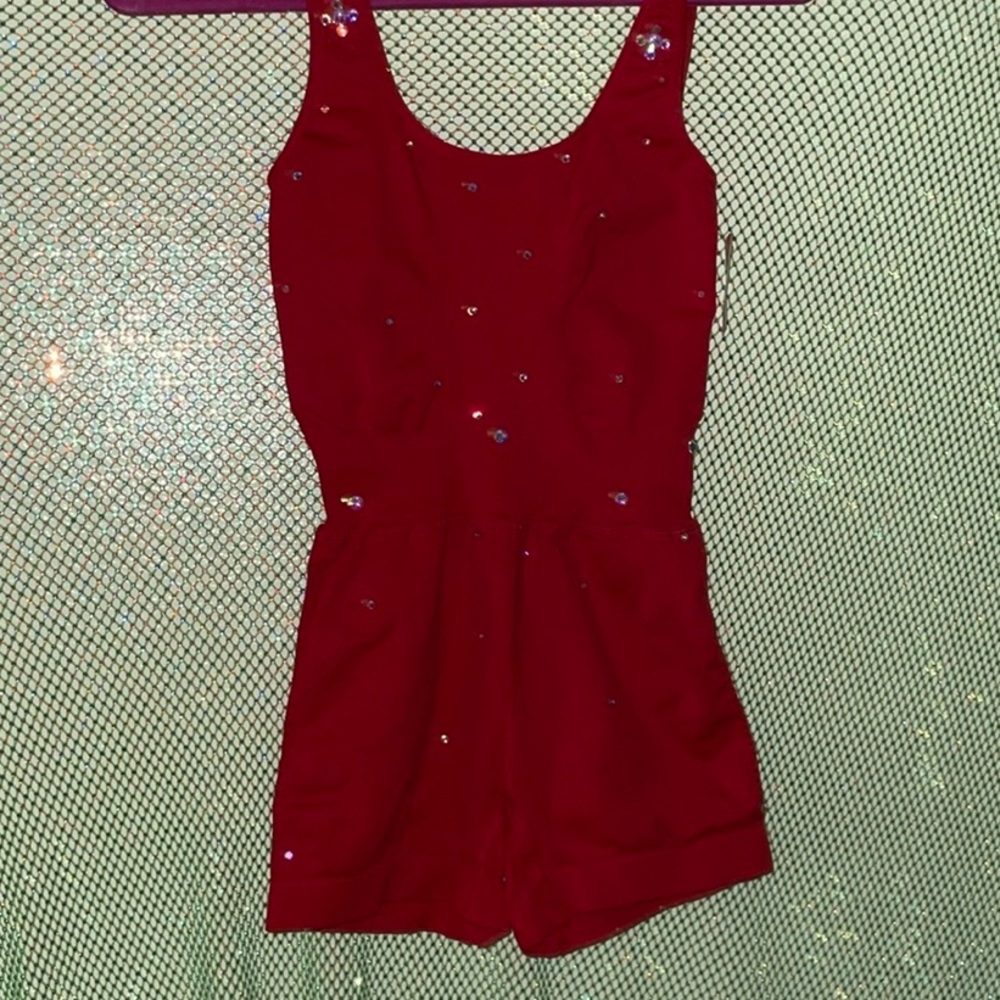 FP red romper with Rhinestones - Picture 5 of 8